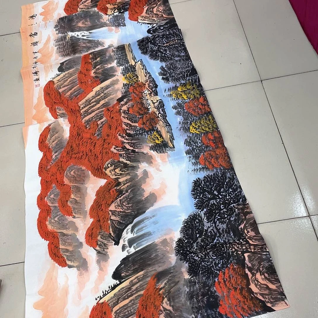 国画纯手绘花鸟山水国画