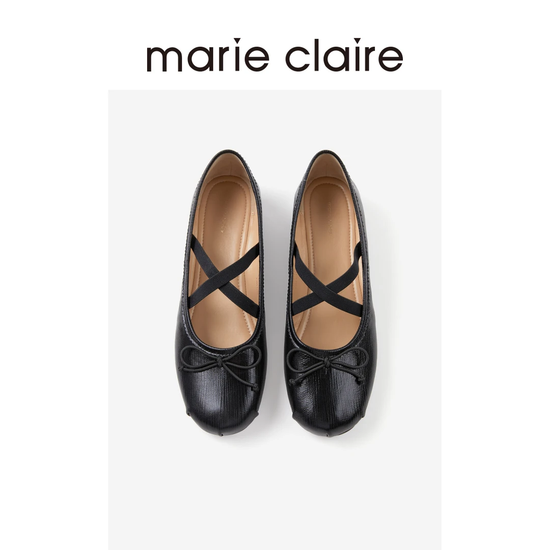 MC女鞋交叉带芭蕾舞鞋新款内增高甜酷气质marieclaire女鞋