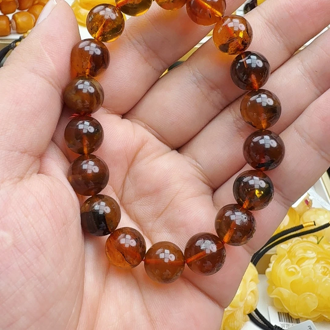 琥珀未镶嵌颈饰假一赔十，特价