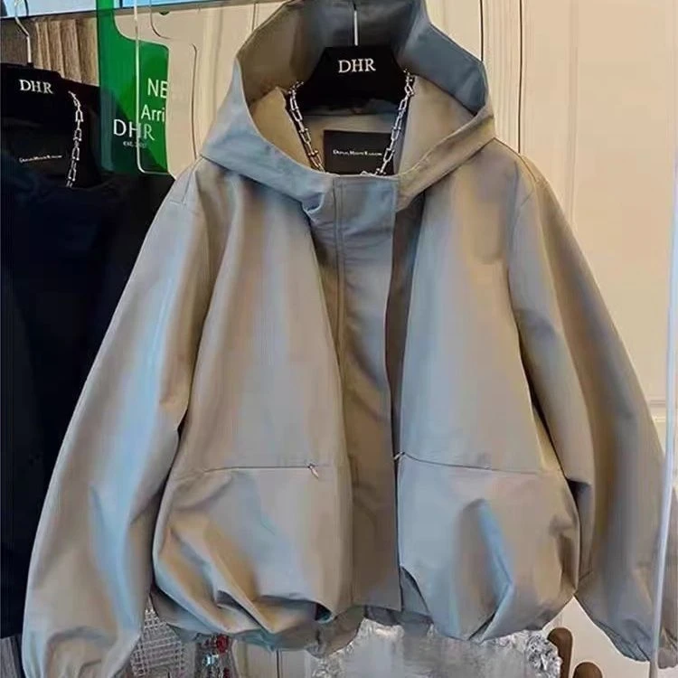 开拓者【早秋上新】2025春秋季新款女士独特洋气休闲风衣花苞短外套