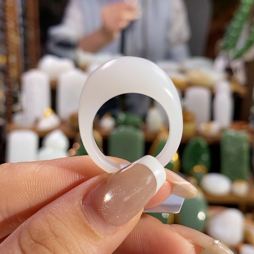 【闪购商品】未镶嵌戒指和田玉13、14、19圈口备注