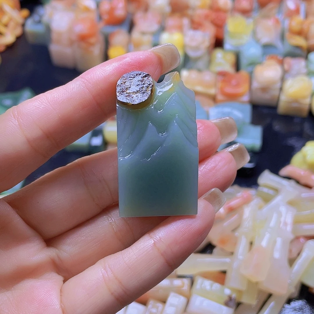 青田石印石天青蓝