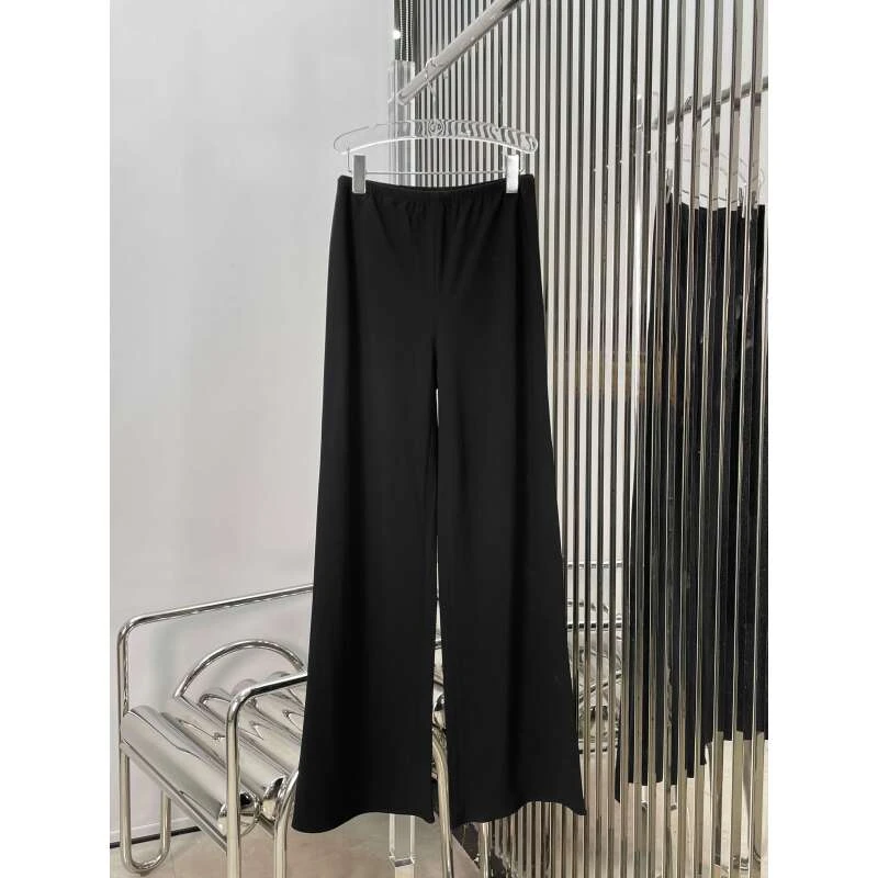 醋酸休闲裤 简约松弛感松紧腰百搭黑裤