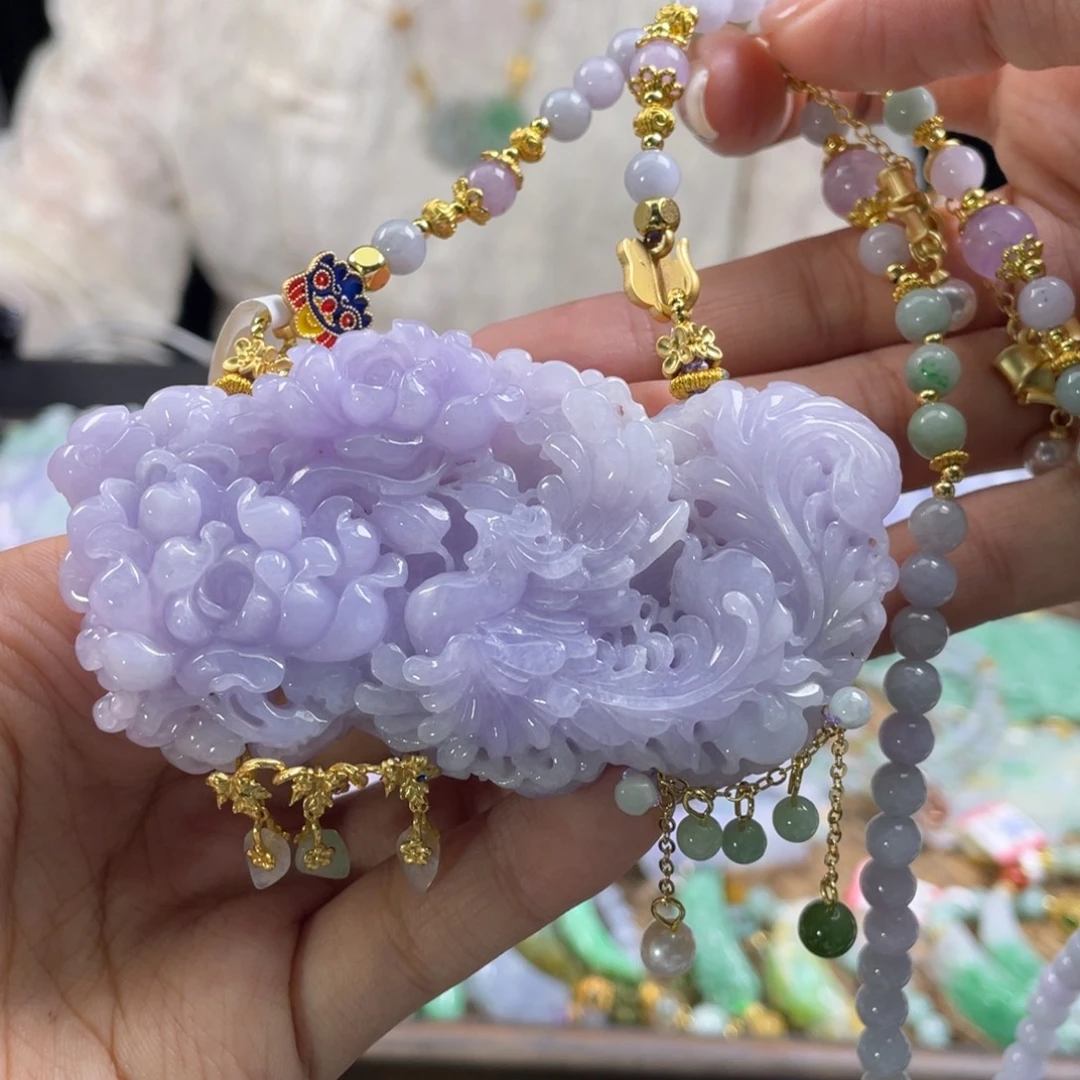 翡翠未镶嵌颈饰代编织