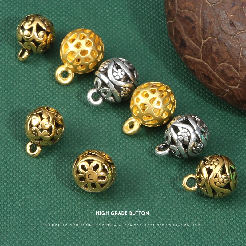 中国风复古纽扣旗袍圆形金属扣子唐装汉服钮扣装饰衬衫中式盘扣小