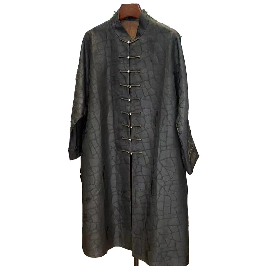 【莨作罗衣】香云纱先生袍丨100%桑蚕丝新中式国风宽松男女同款