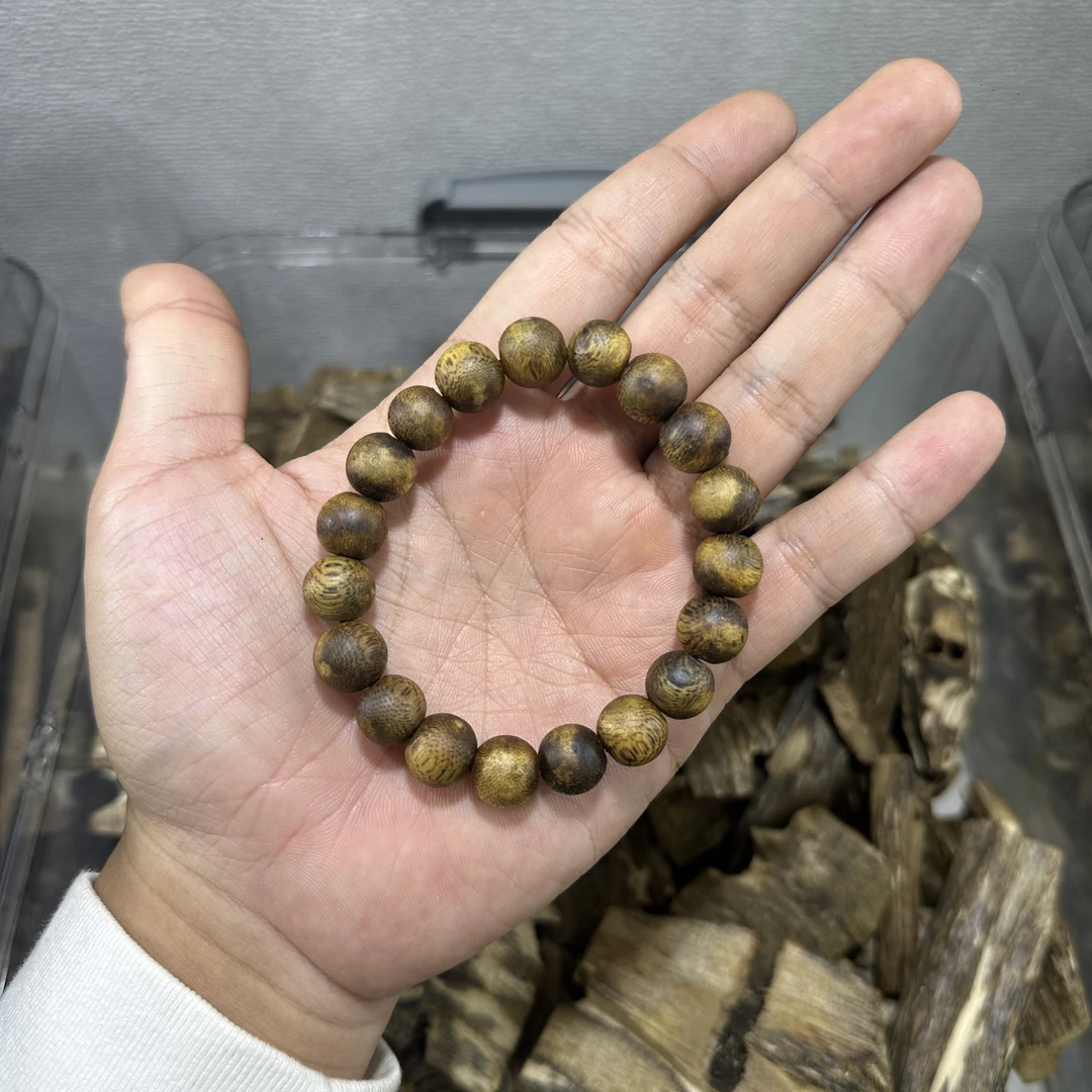 沉香【卡1.1单圈圆珠】海南种植奇楠沉香【海南宋沉香】多样性发一