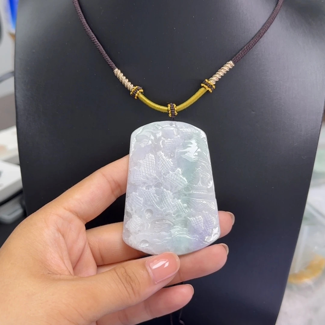 翡翠未镶嵌颈饰天然