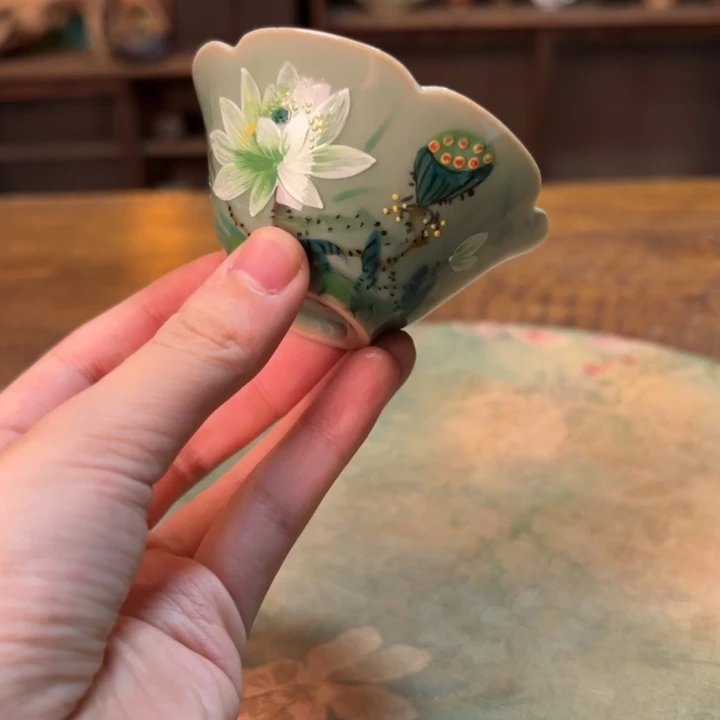 柴烧纯手工手绘陶瓷