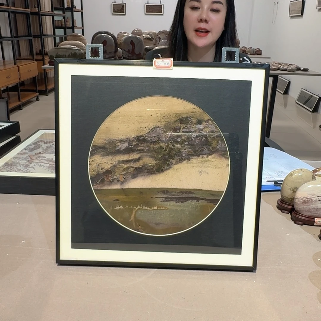 30×30 长江画面石板画