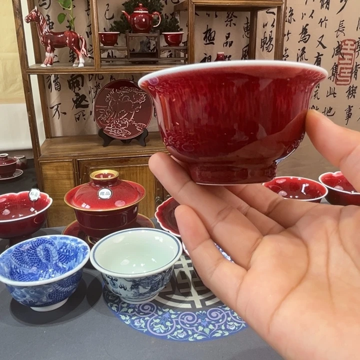 景德镇浅行窑压手杯