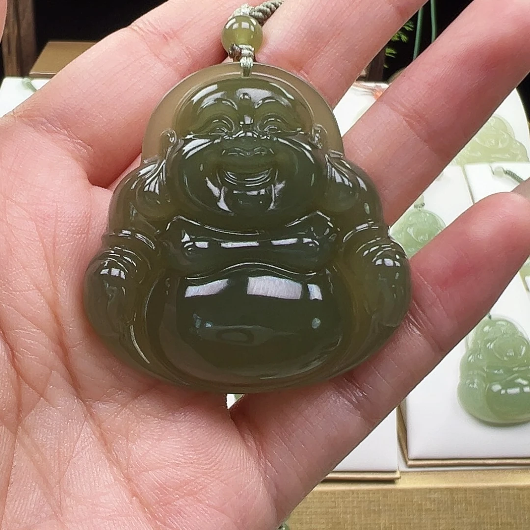 和田玉未镶嵌颈饰子**美