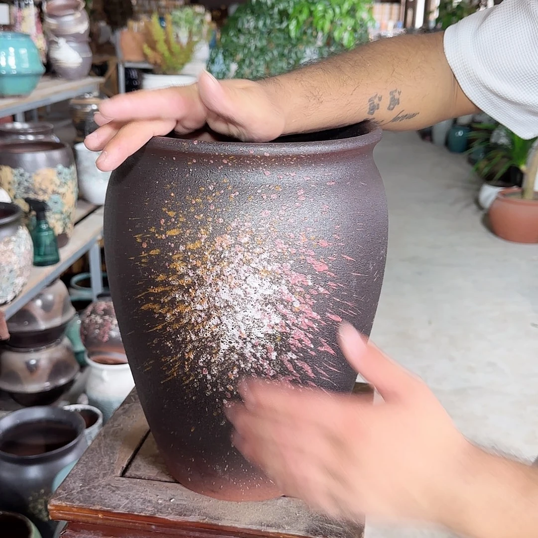 紫砂花盆王嫂花盆0924-579高35口25