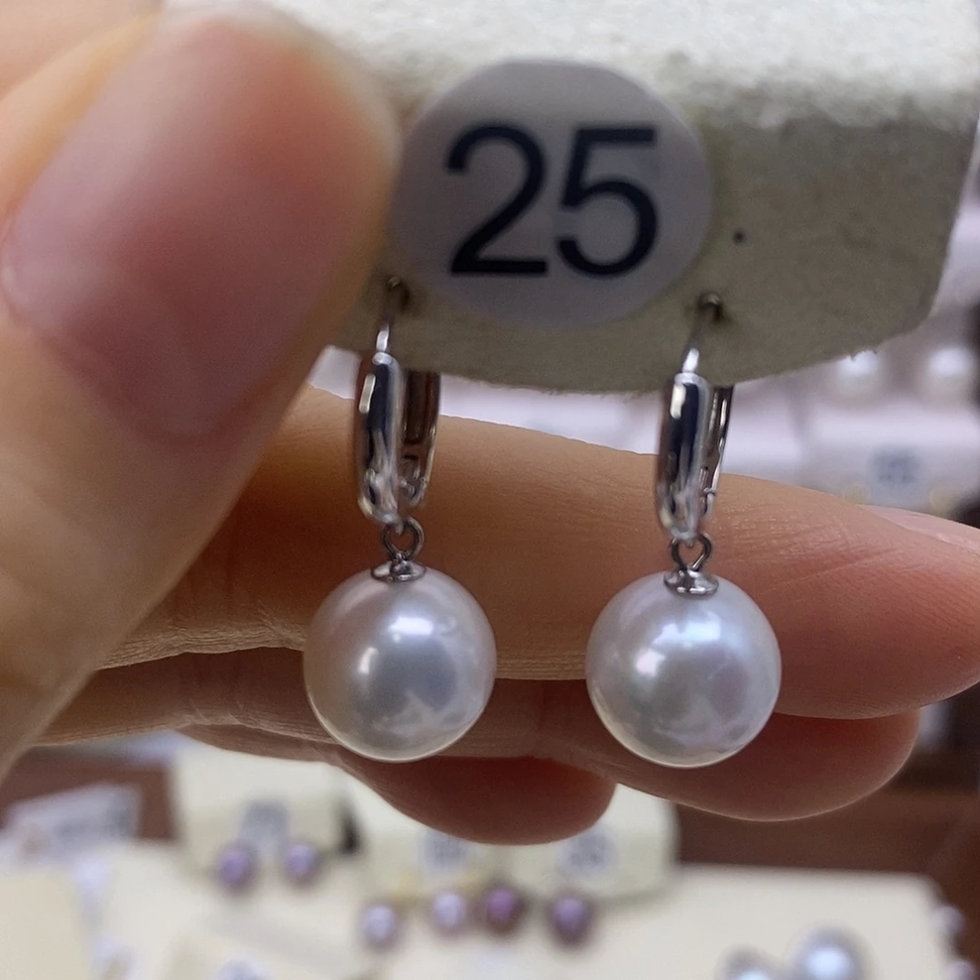 耳饰淡水珍珠银S925镶嵌