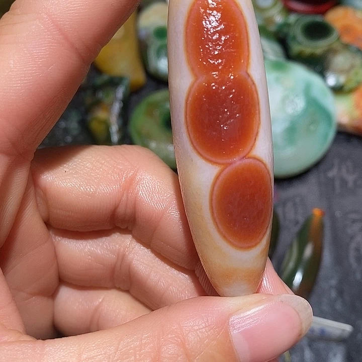 左***）玛瑙/玉髓合金颈饰