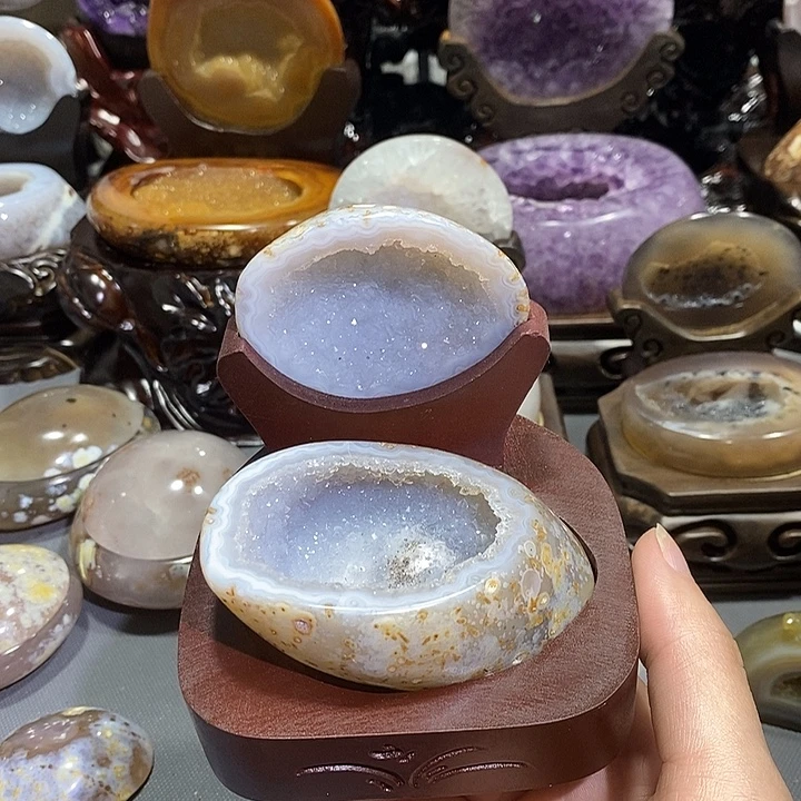 未镶嵌紫晶摆件聚宝盆