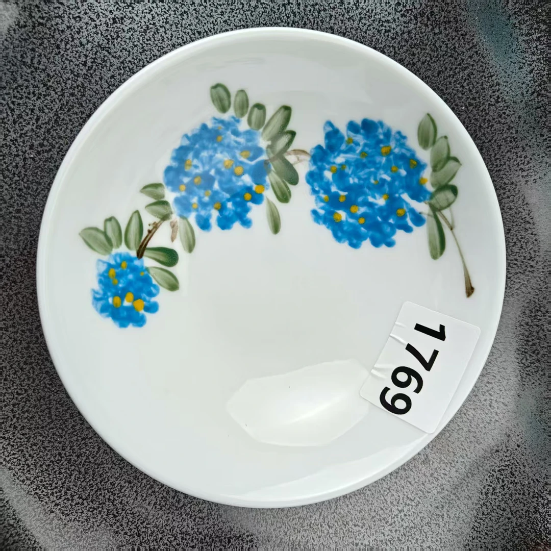 景德镇手绘釉中彩（食品级）陶瓷小胖碗碟子盘子餐具1769
