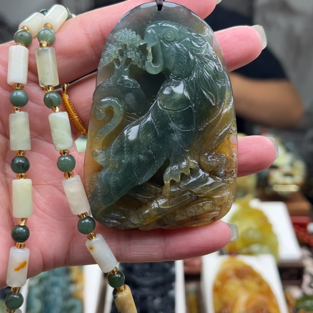 壮***牛岫玉未镶嵌挂件挂件