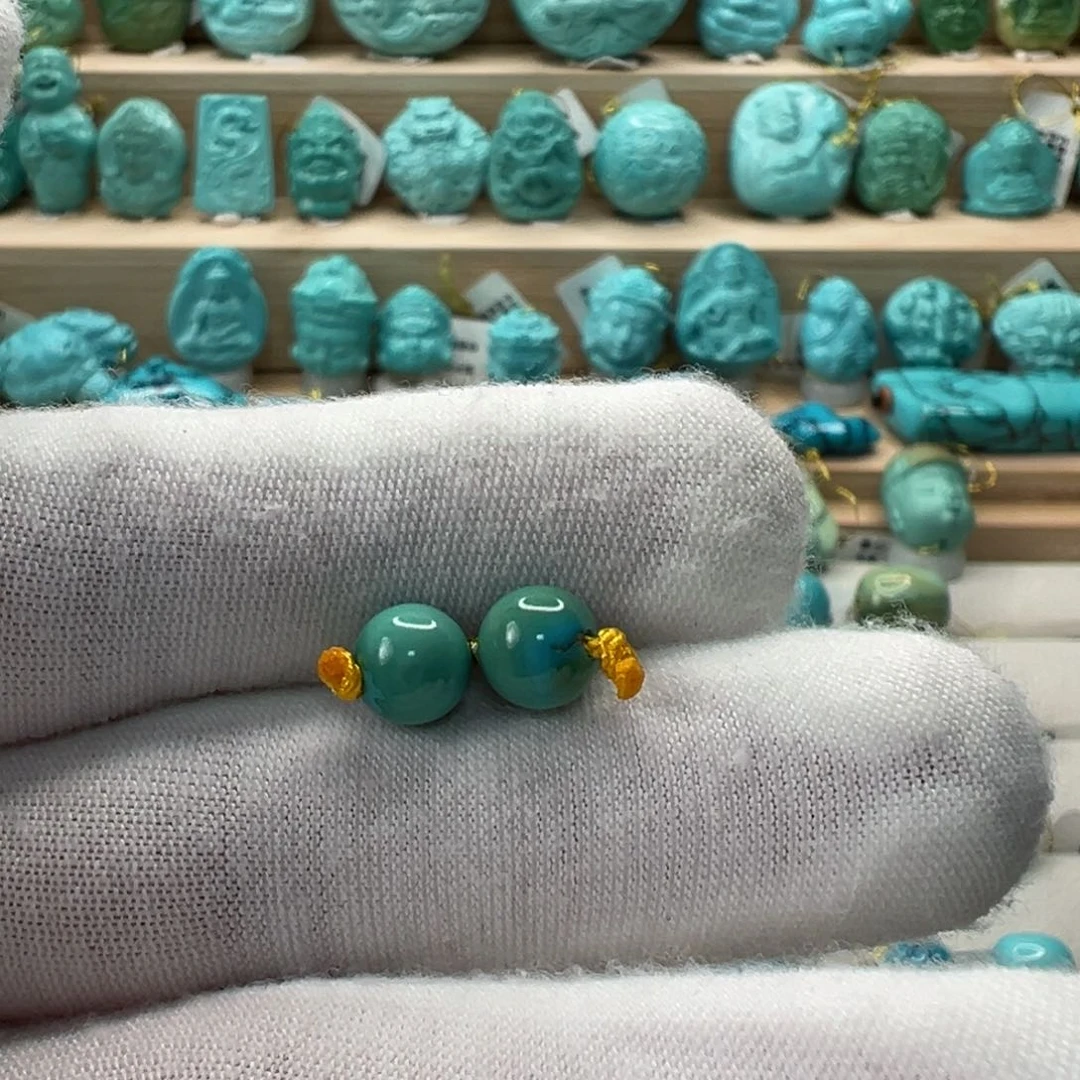 未镶嵌绿松石圆珠7mm