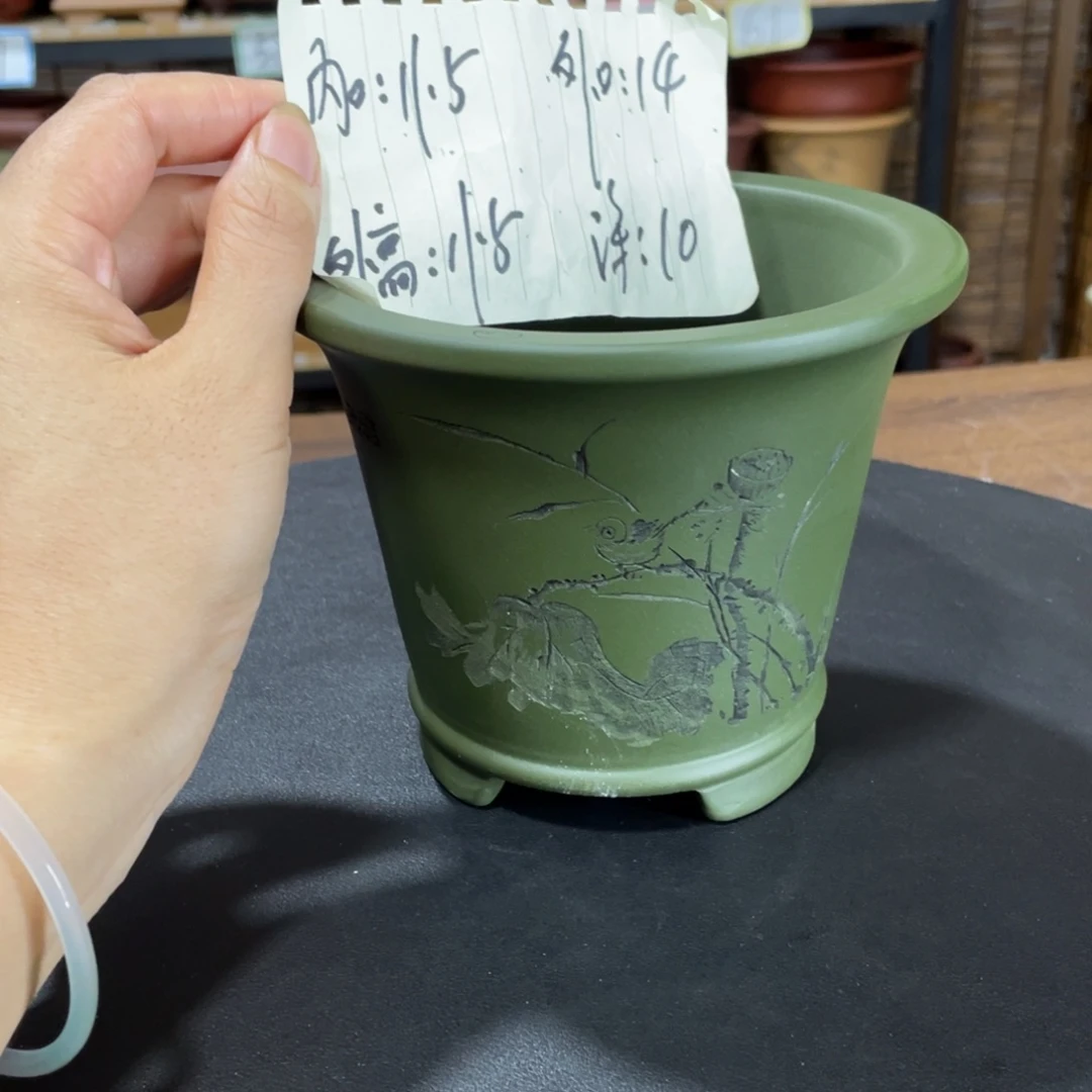 紫砂花盆紫砂和红