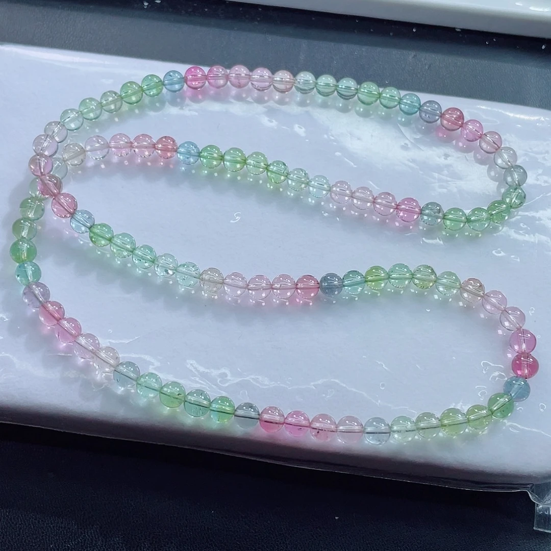 未镶嵌碧玺手链6.4mm左右