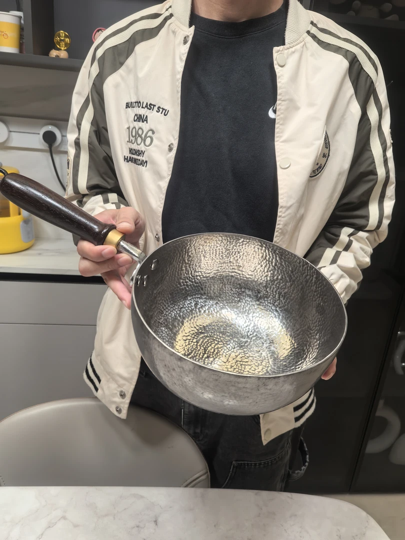 章丘手工纯钛奶锅辅食锅家用汤锅