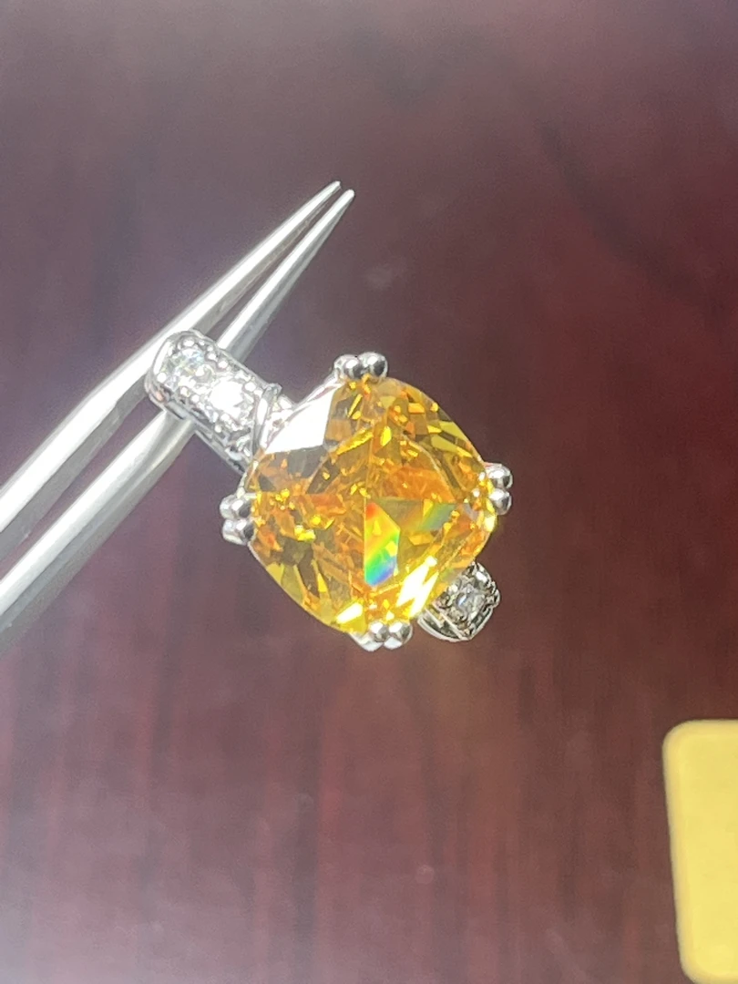 215黄水晶戒指开口