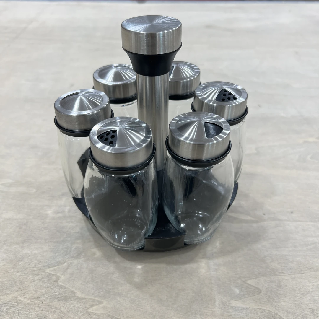 调味瓶调料套装厨房收纳家用创意旋转佐料盐罐玻璃组合调料瓶