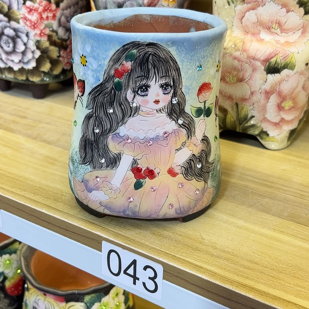 景德镇炫彩手绘口10高14