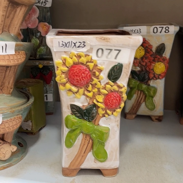 紫砂花盆粗陶材质多肉花盆孤品