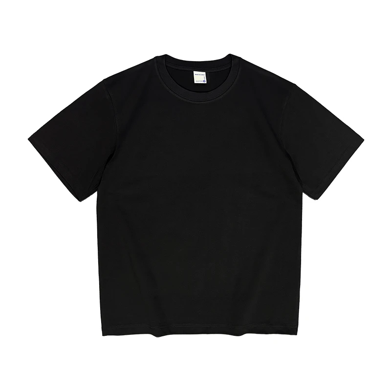 【27号链接】彩喷锁扣短袖纯棉 宽松休闲T恤重磅300克