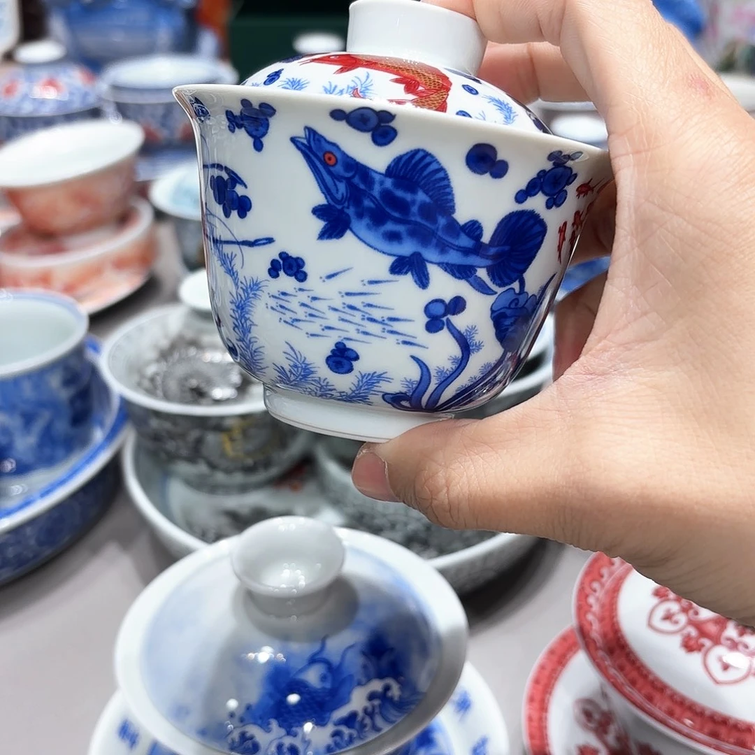 盖碗景德镇高温茶具