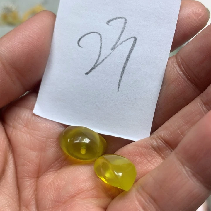 蛇纹石玉耳钉足银镀金镶嵌浩