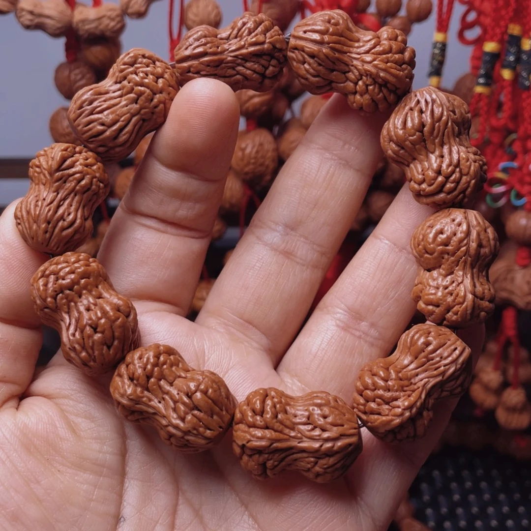 木质类龙纹桃枭手串