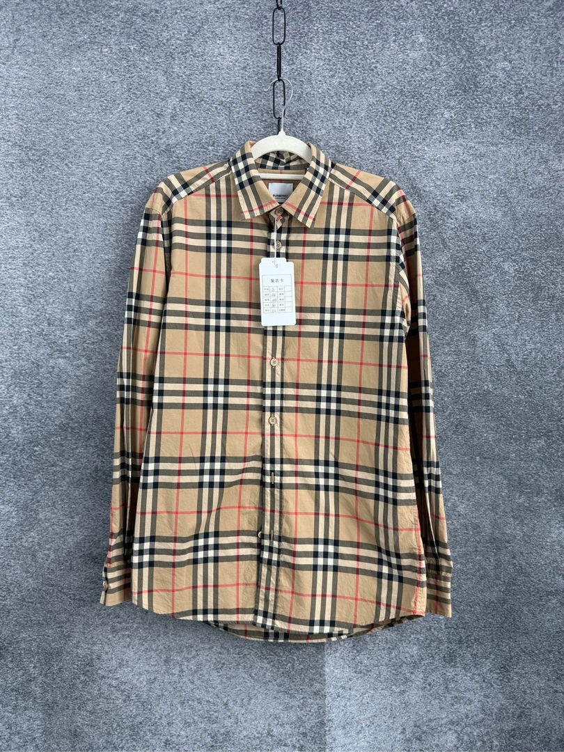 99新 BURBERRY/博柏利 san0719/经典格纹衬衣/尺码S