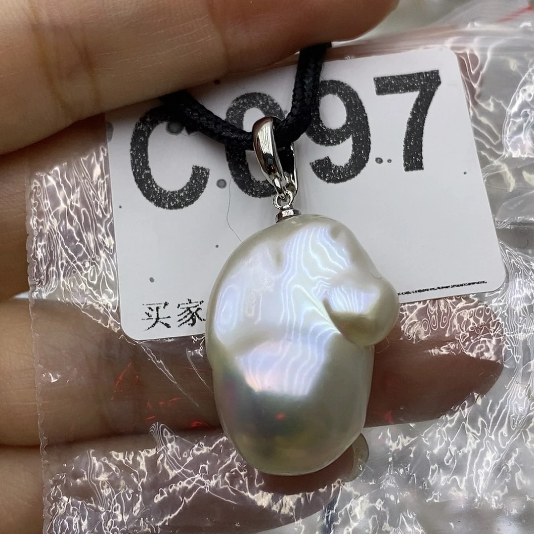 淡水珍珠银S925镶嵌颈饰