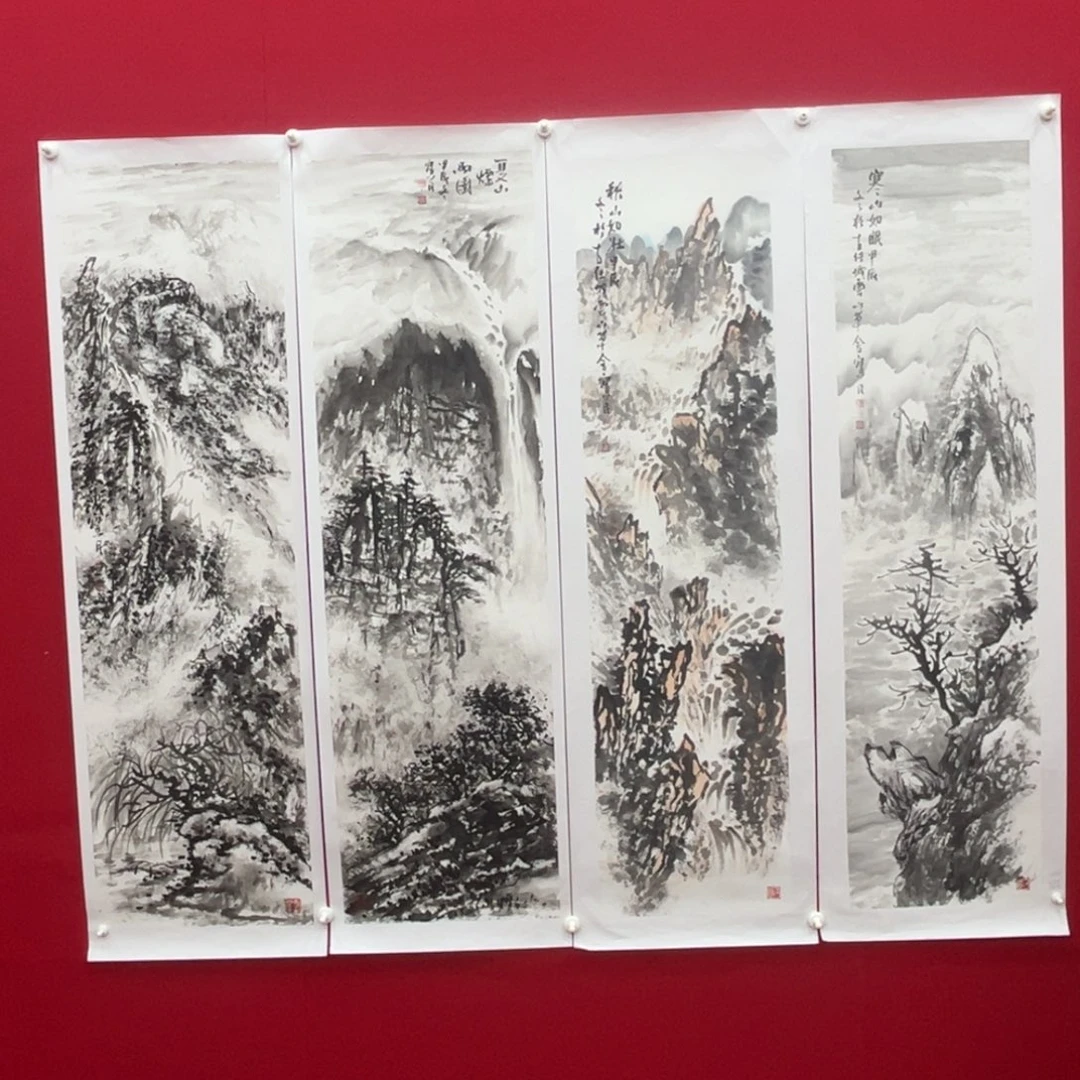 国画绘画作品多次参加