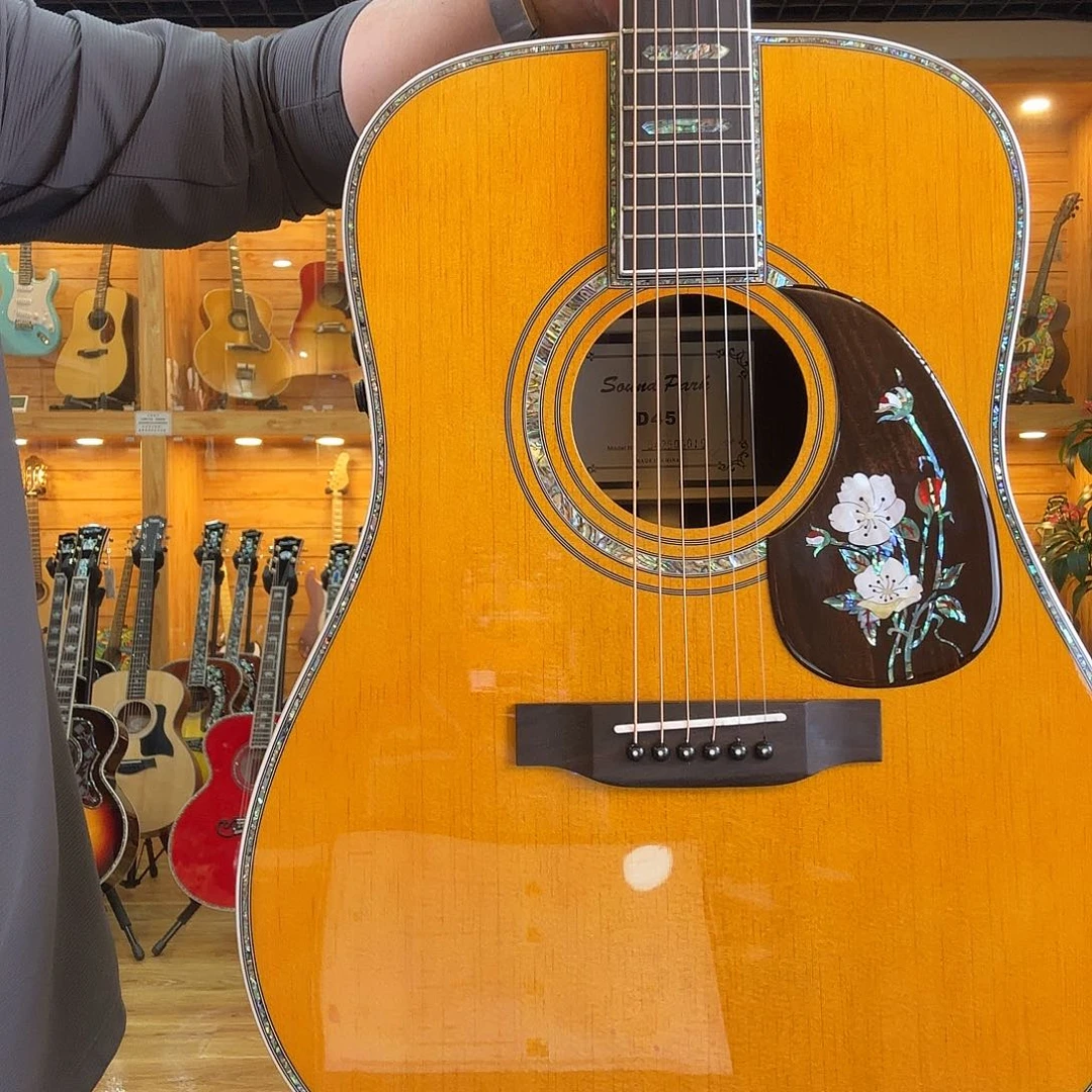 瑕疵D45全单电箱民谣吉他