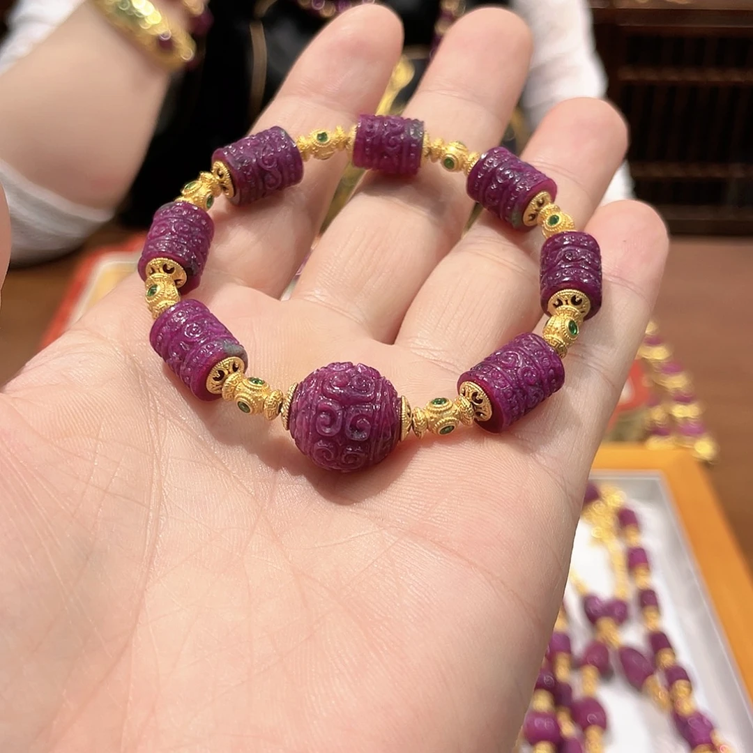 锦纶非金属手链红宝