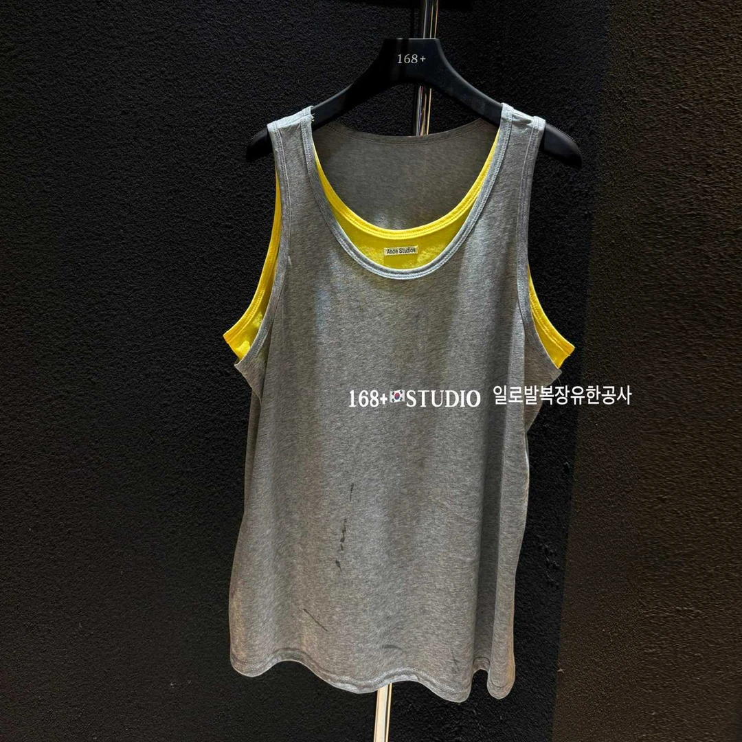 日常运动都适合!甜酷辣妹假两件拼接无袖背心t恤女夏休闲显瘦上衣