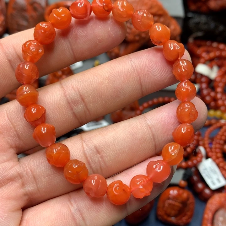 南红玛瑙未镶嵌手串8mm