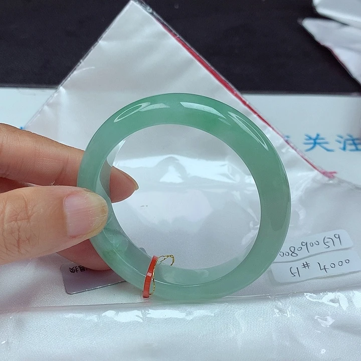 翡翠手镯未镶嵌51圈 0579