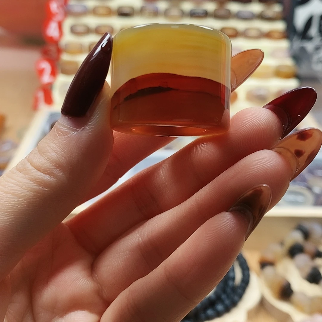 簪***人玛瑙/玉髓未镶嵌戒指