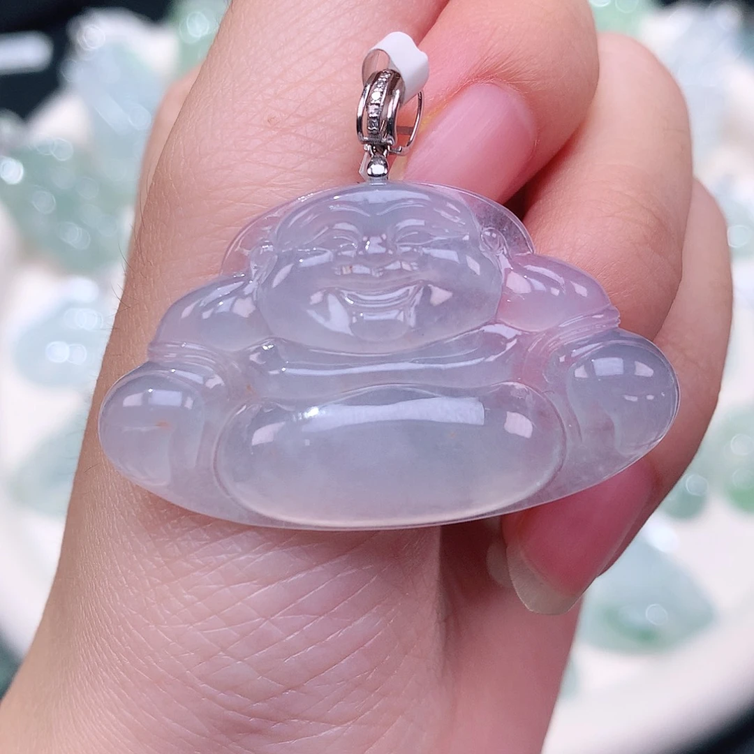 颈饰18K金镶嵌翡翠24.8-40.3-5.4