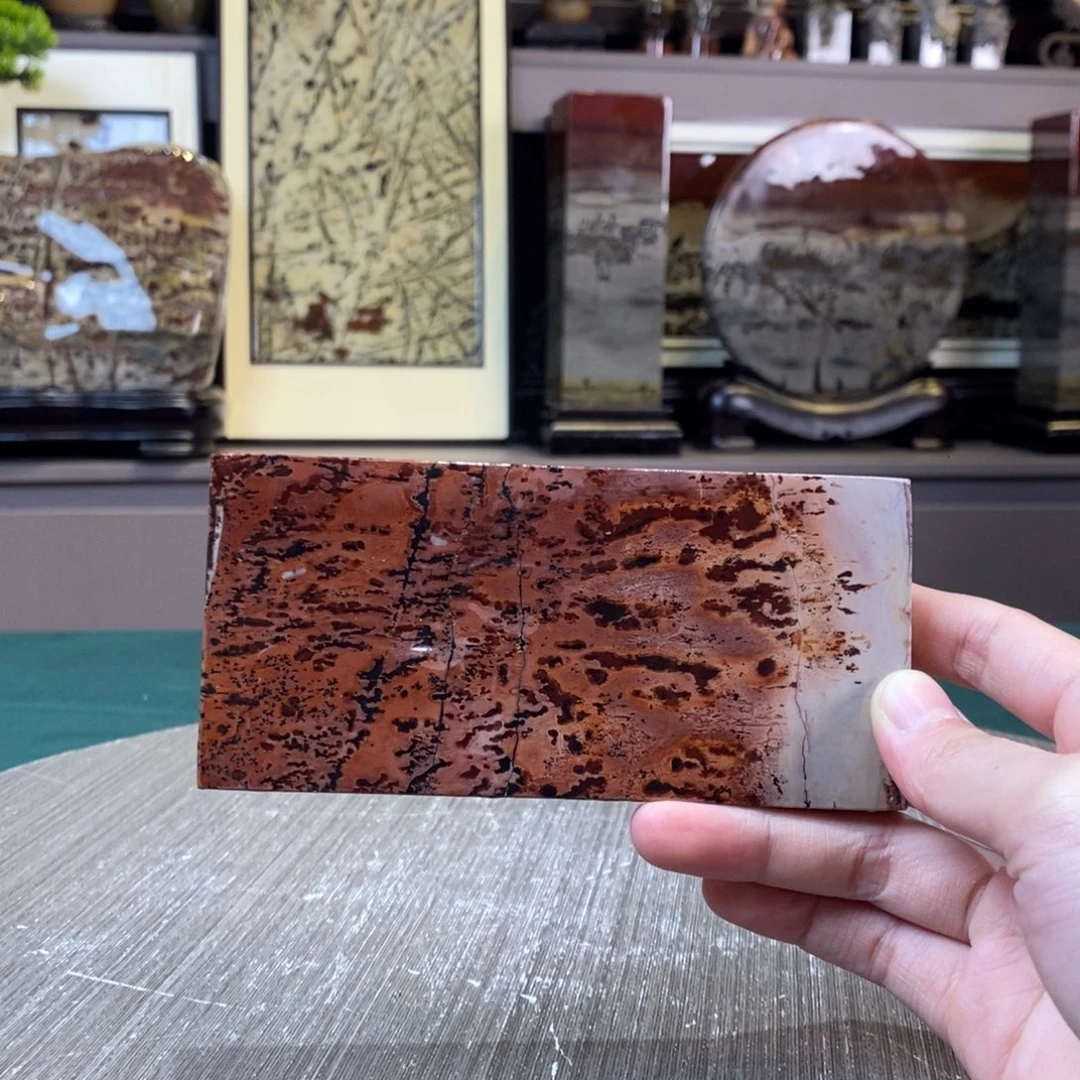 石材广西国画石草花石