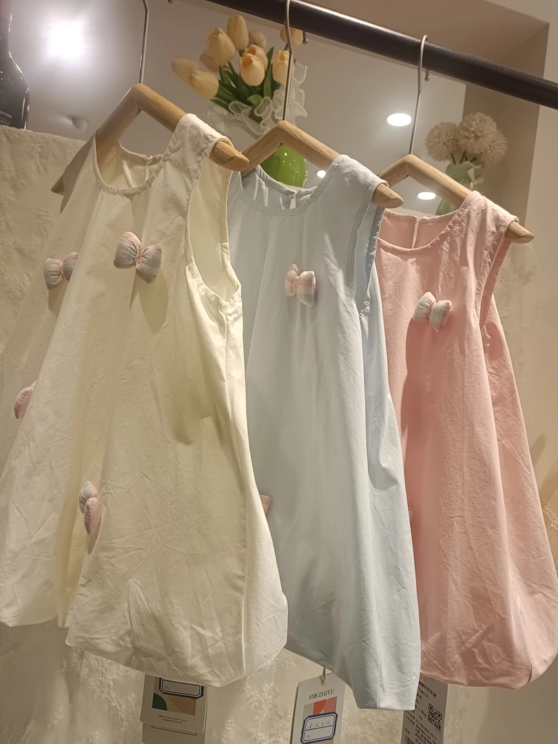 夏只8518女宝新款蝴蝶结花苞裙