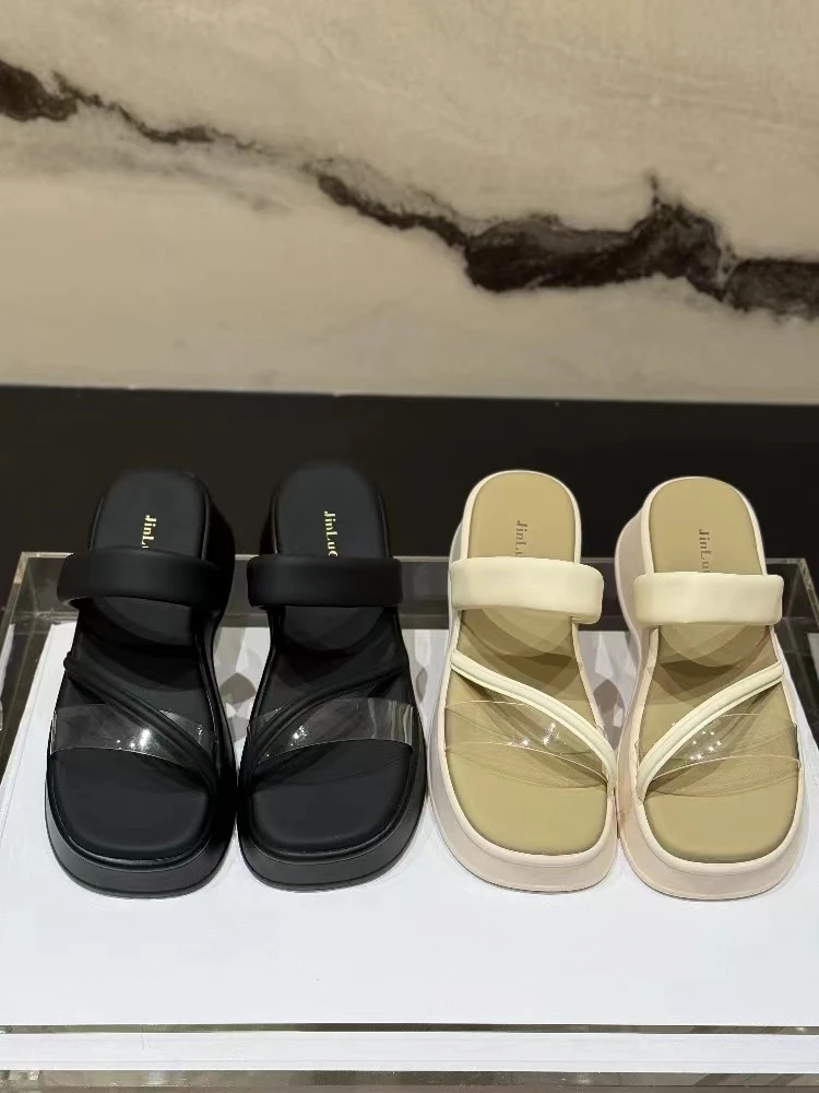 鞋子凉鞋女士夏季厚底凉拖鞋人字拖时尚31552S