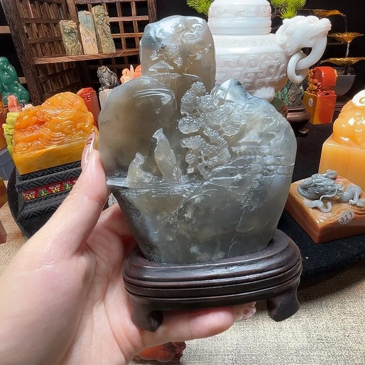 印石昌化石高山晶