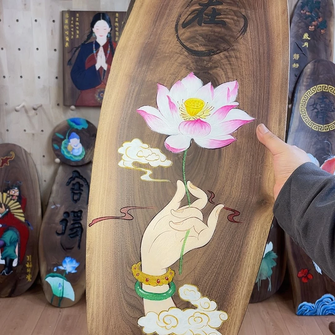 木北美黑胡桃雕刻手绘