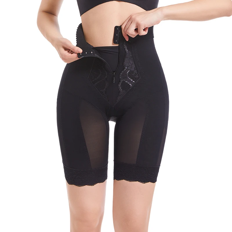 月色超高腰拉链裤超强压收腹裤塑形翘臀美体裤显瘦塑型束身收胯